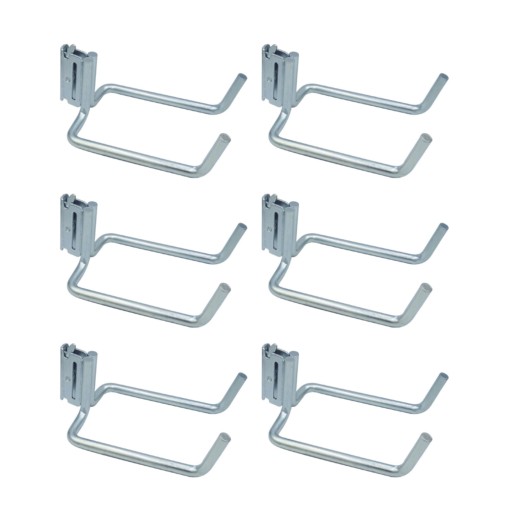 Snap-Loc Multi-Purpose J-Hook Dual Hanger - 8in., 133-Lb. Working Load, 6 Pcs, Model# SLAEJH7D6